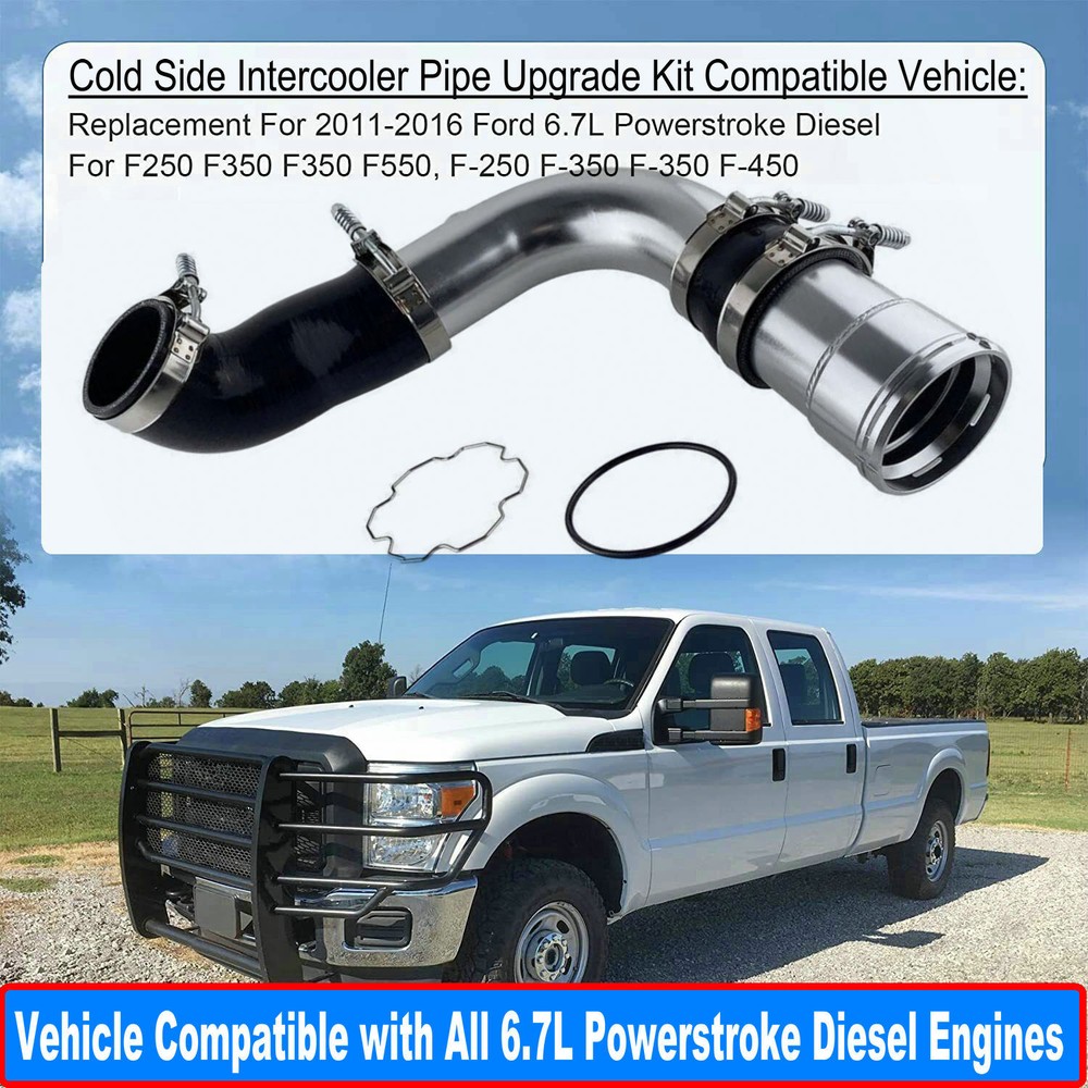 Upgraded Cold Side Intercooler Pipe for 11-16 Ford F250 F350 6.7L Powerstroke Diesel