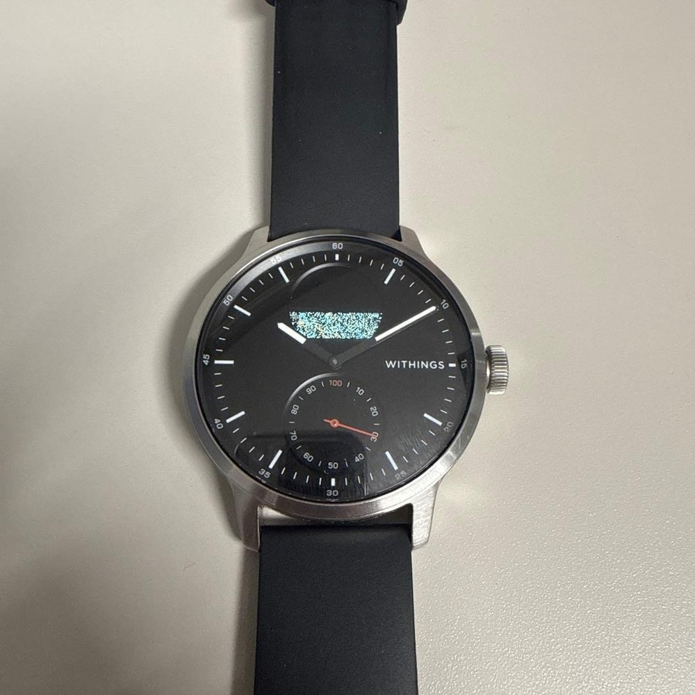 Withings ScanWatch 42mm Hybrid Smartwatch Black Silicone, Health Tracker