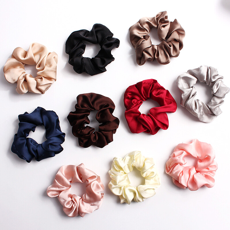 Women’s Elastic Satin Scrunchies Hair Tie Bands Headwear Accessory