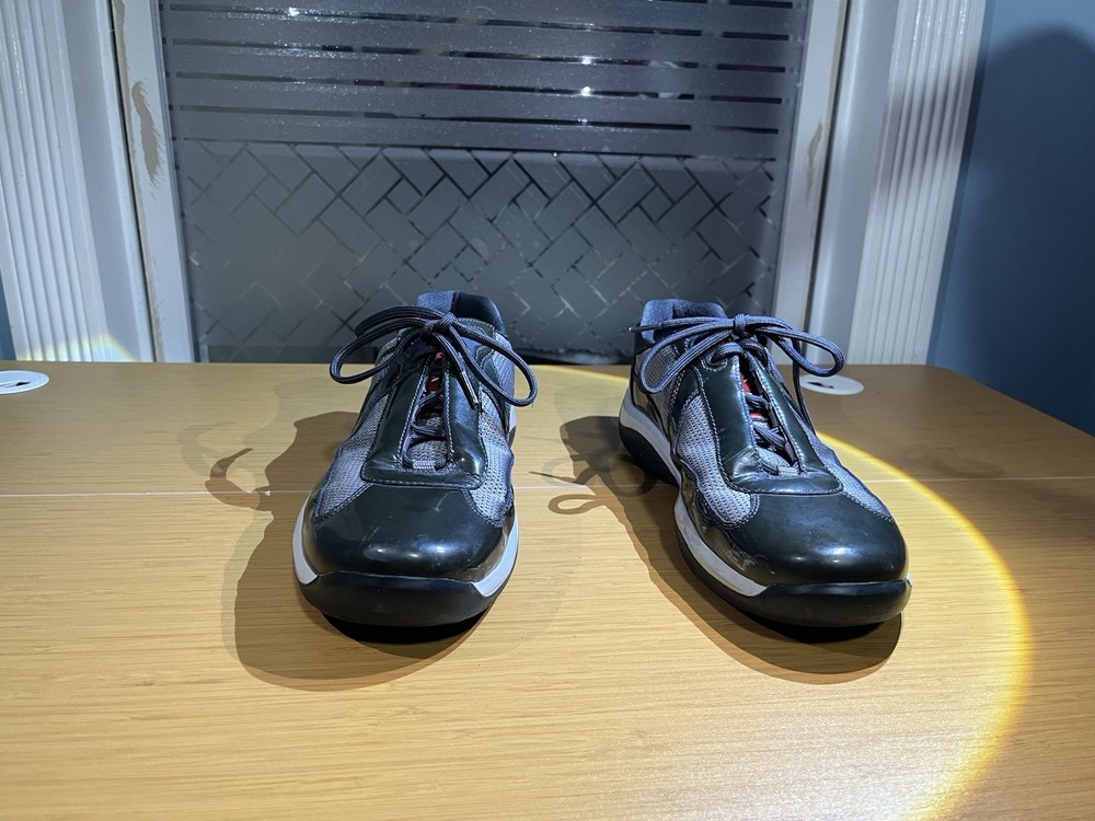 PRADA America's Cup Authentic Men's Patent Leather Sneakers
