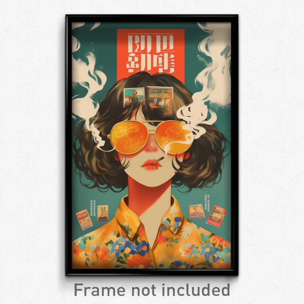Vietnamese Movie Poster Print - Moody Woman in Stylish Sunglasses