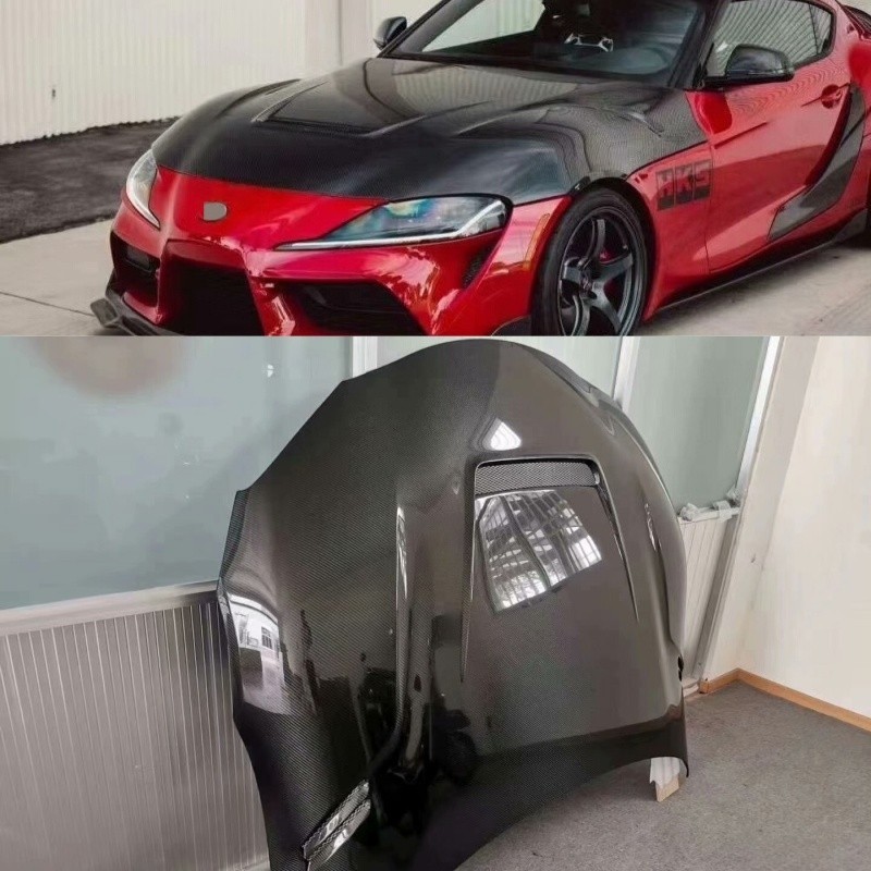 CARBON FIBER FRONT BONNET HOOD SCOOP COVER FOR TOYOTA SUPRA Mk5 A90 A91 SE STYLE