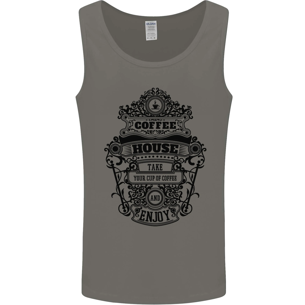 Coffee House Mens Vest Tank Top