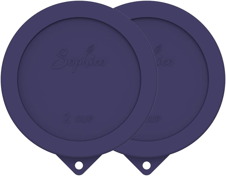 2-Pack Silicone Lids for Anchor Hocking Pyrex Round Containers