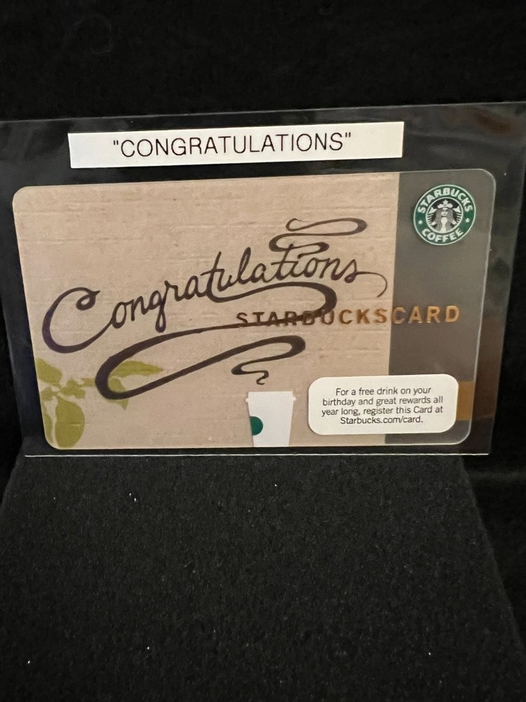 Starbucks Gift Card - 2010 Congratulations (Old Logo)  - New/Unused