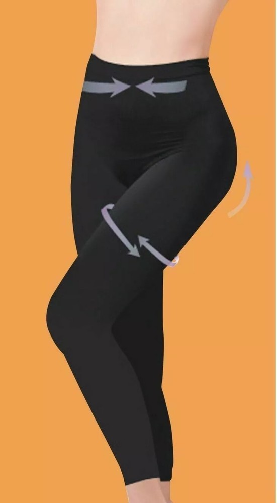 2 Pack High Waist Tummy Control Shapewear Leggings S-3XL Black