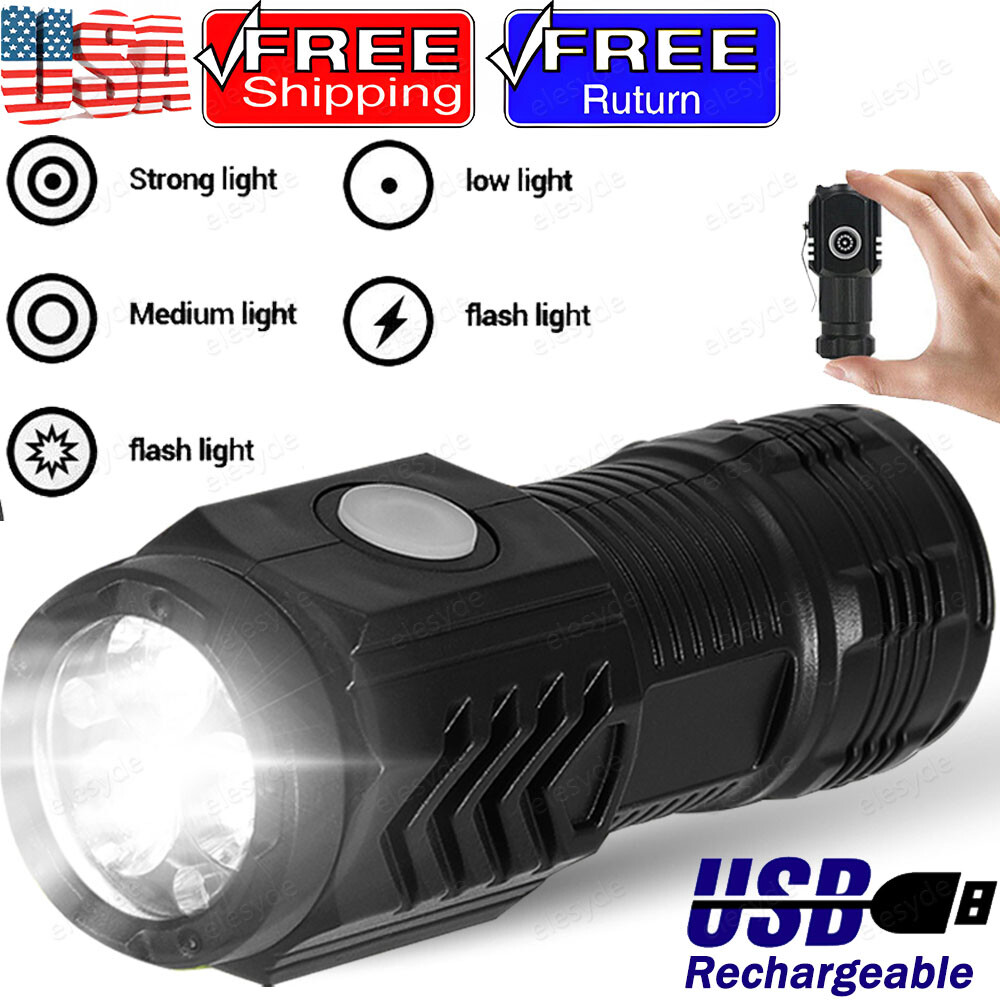 Outdoor Mini Tactical Flashlight Super Bright LED Torch Camping Lamp Waterproof