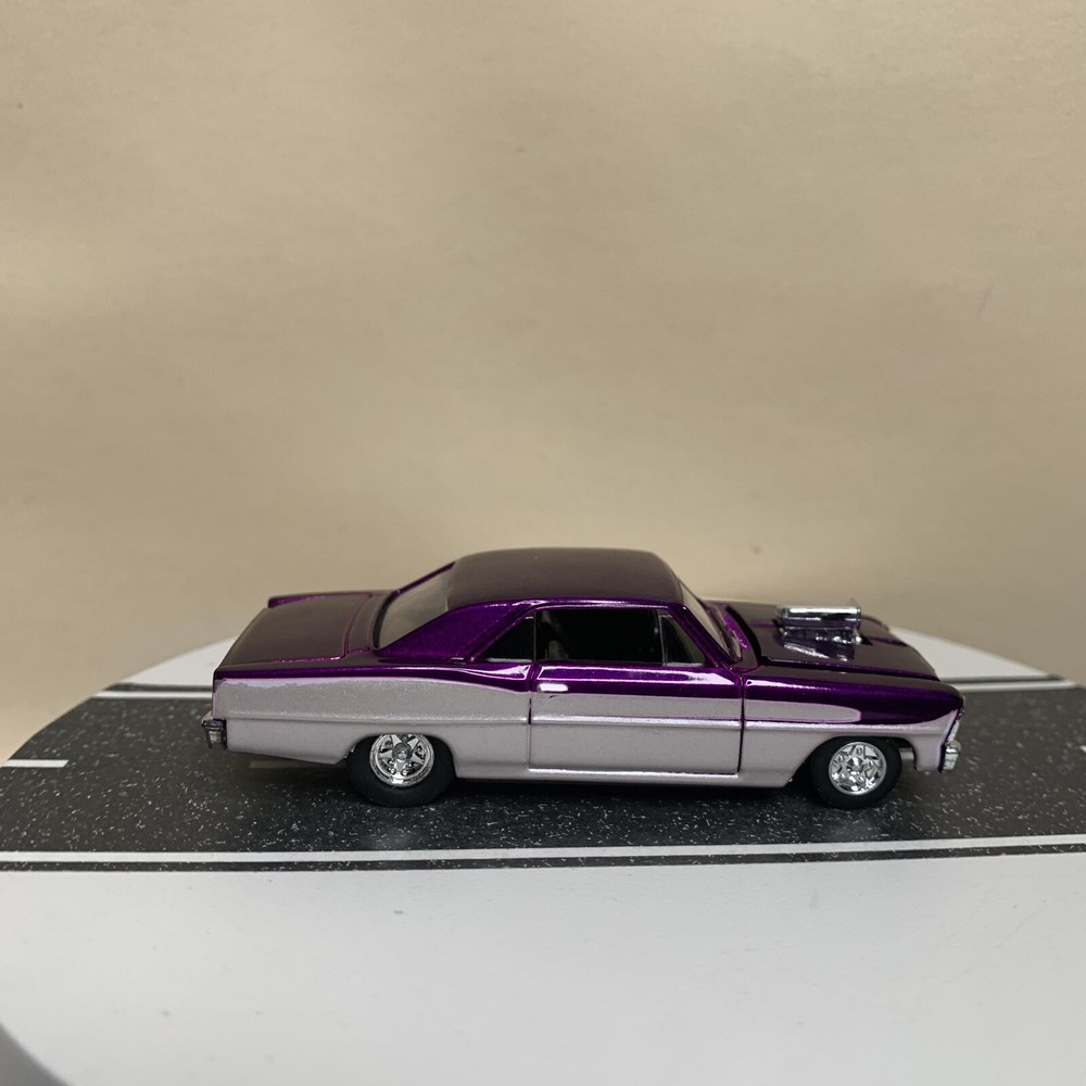 Racing Champions Hot Rod Magazine #102 ‘66 Chevy Nova Purple/White Two-Tone NM