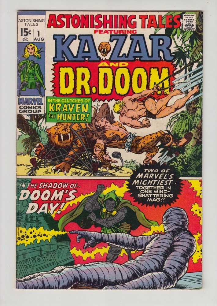 ASTONISHING TALES #1 FN+ 6.5 MARVEL COMICS 1970