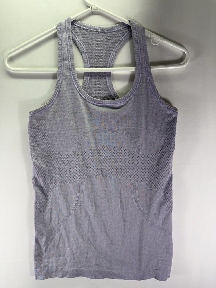 Lululemon Run Swiftly Lilac Lavender Purple Racerback Tank Top Size 4