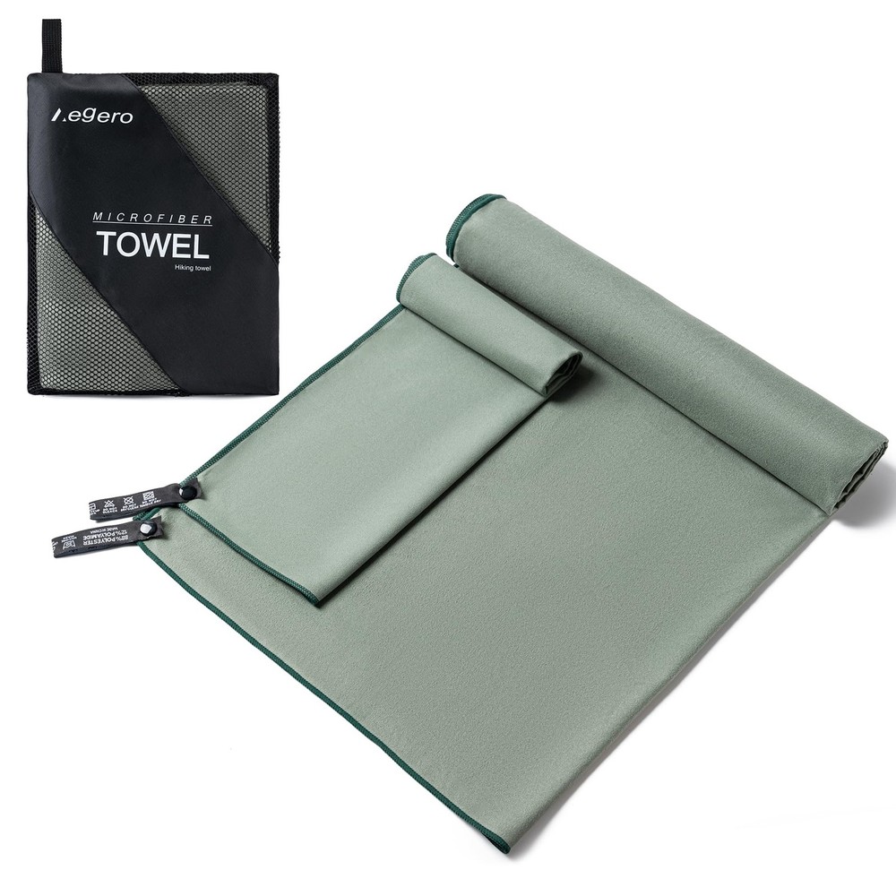 Camping Towel,2 Pack Microfiber Travel Sports Towel,Quick Dry-Super Absorbent...