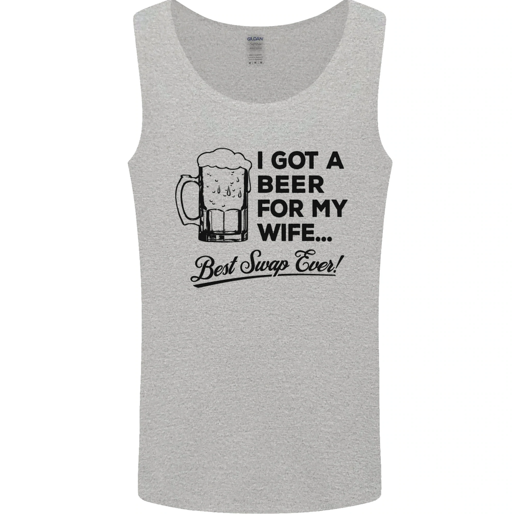 A Beer for My Wife Best Swap Ever Funny Mens Vest Tank Top