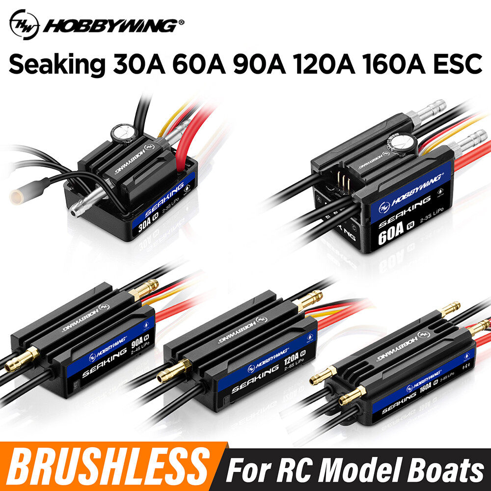 Hobbywing Seaking V4 Brushless ESC 30A-160A BEC for RC Boats