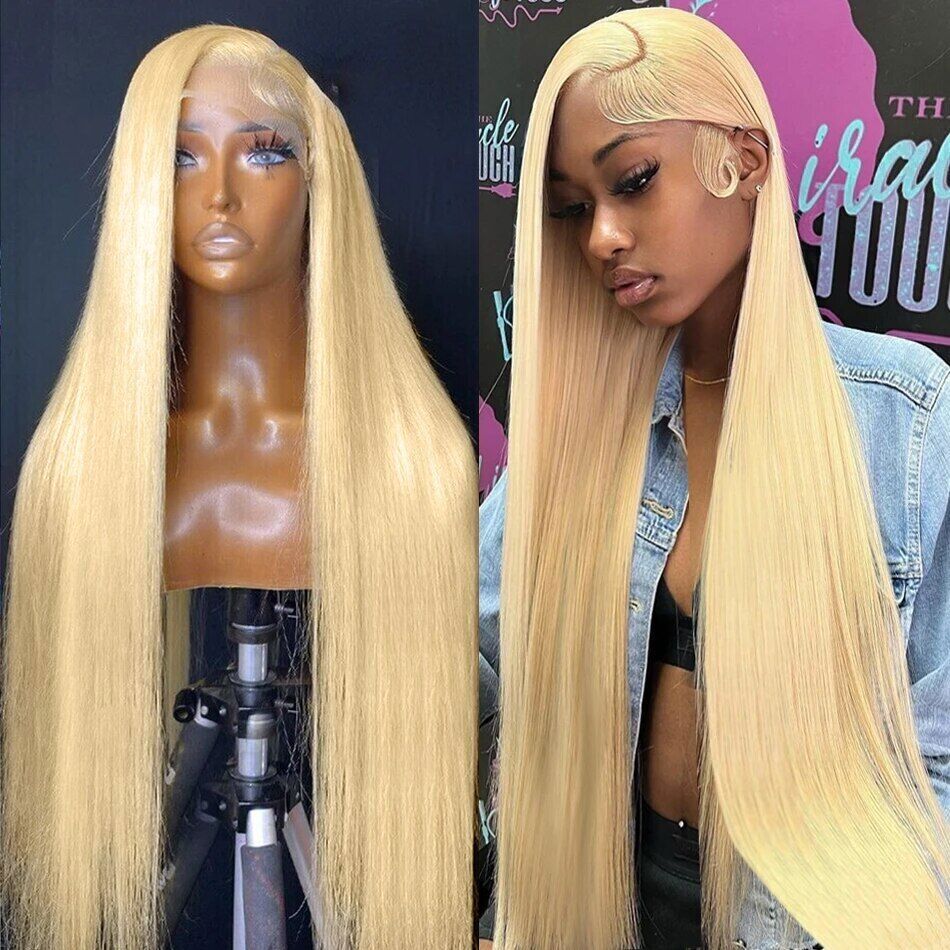 613 Honey Blonde Straight HD Lace Front Wig Brazilian Human Hair