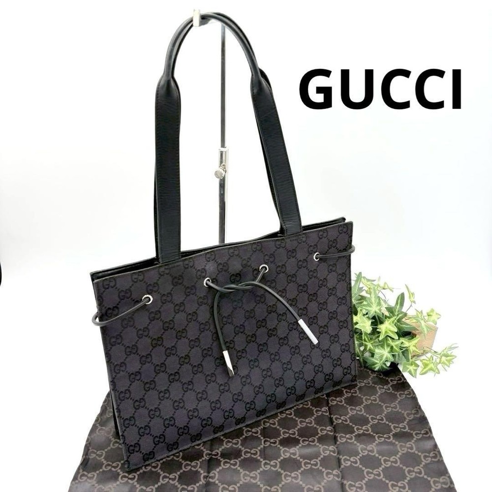 Gucci GG Monogram Canvas and Leather Mini Tote Bag with Shoulder Strap