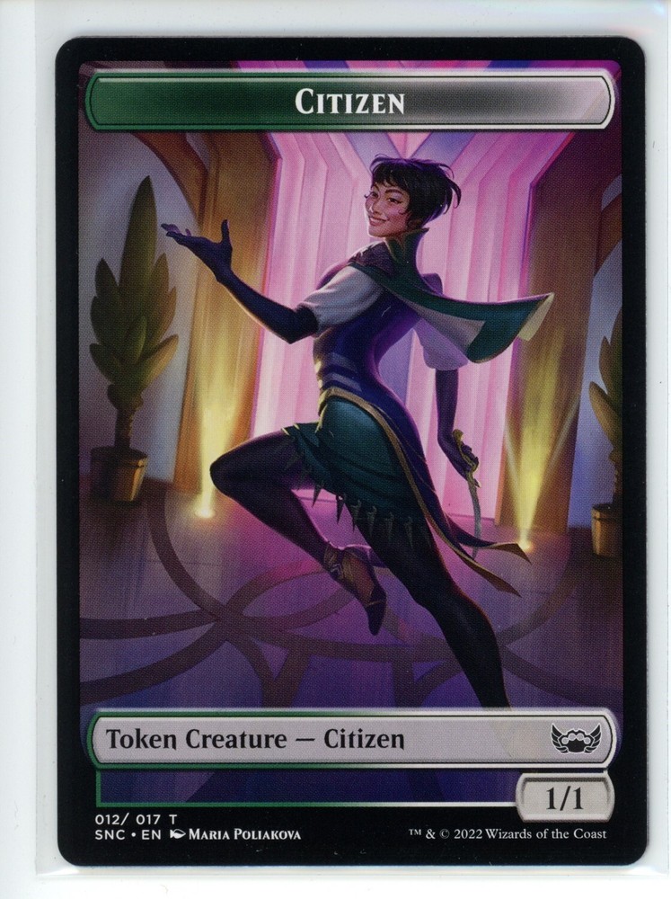 CITIZEN TOKEN Streets of New Capenna #12 SNC(NM+)(MTG)