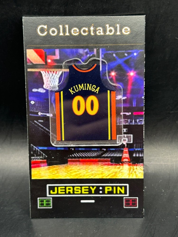 Golden State Warriors Jonathan Kuminga collectible jersey lapel pin with free shipping