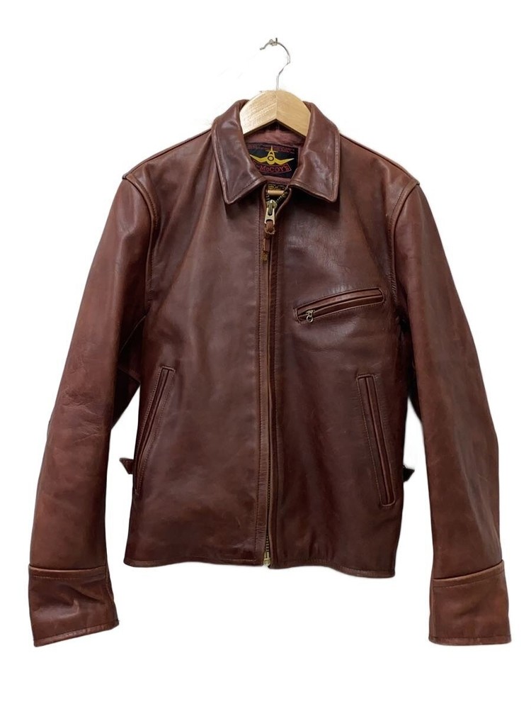 B-Mccoy S 90S/Talon/Steerhide/Leather Jacket Blouson/38/Leather/Brw/Plain 3367