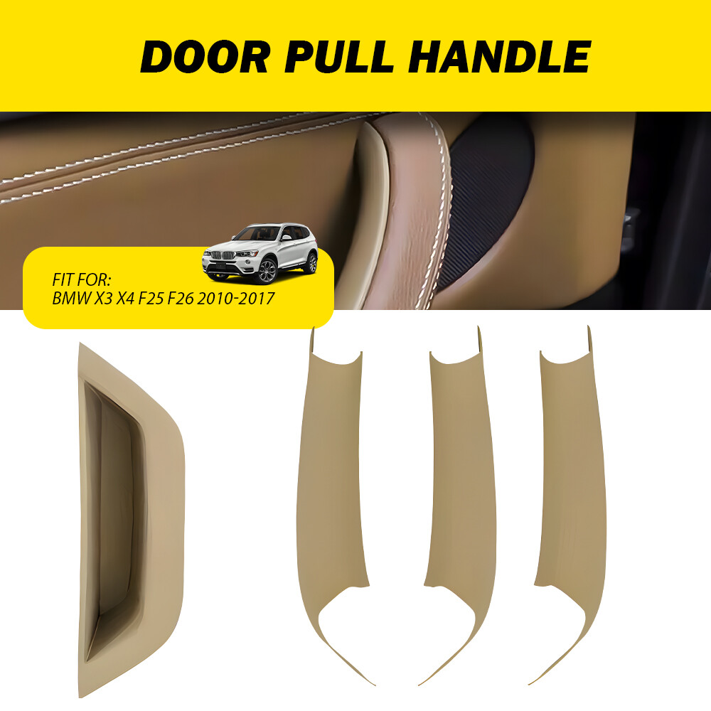 4x Interior Door Handle Cover Pull Trim Beige for BMW X3 X4 F25 F26 2010-2017