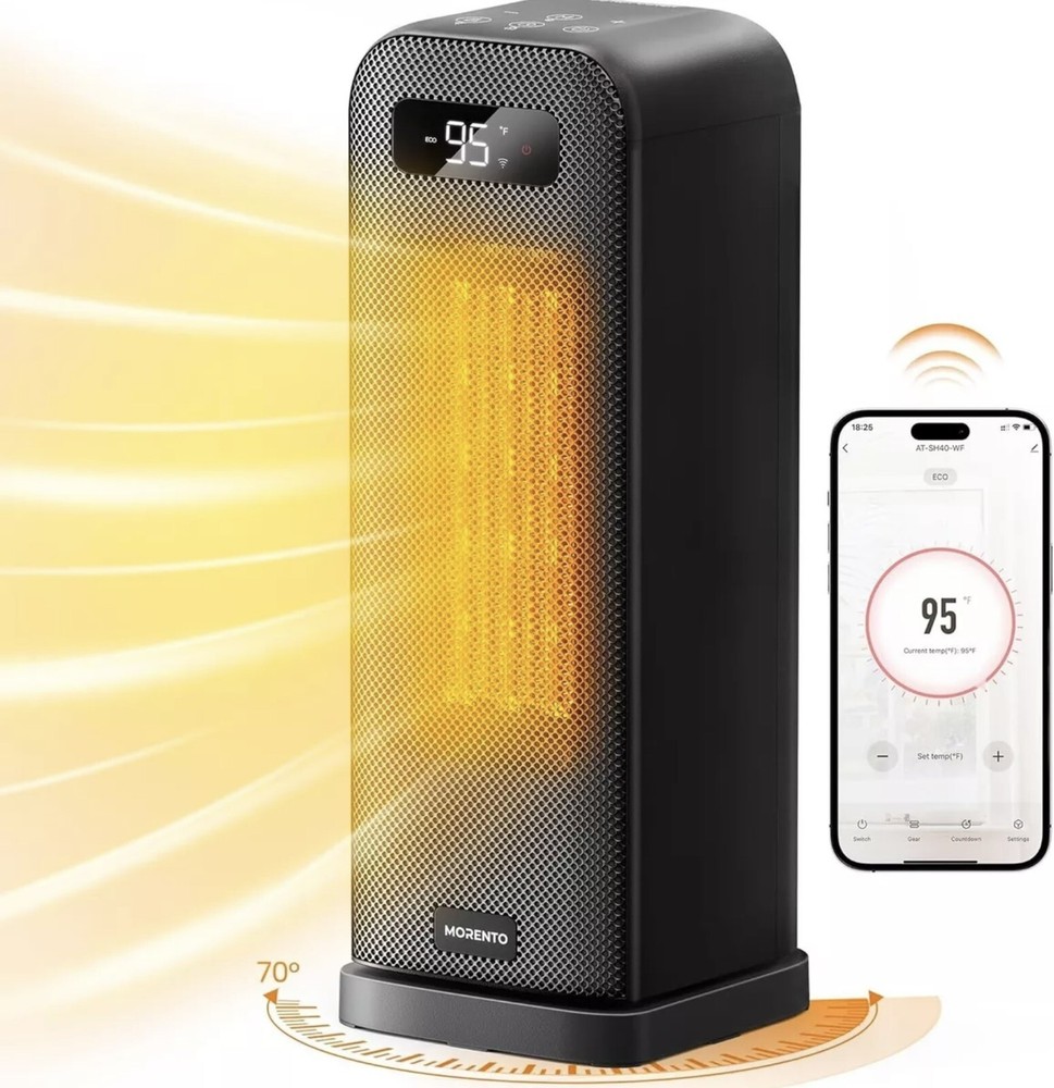 MORENTO Smart Space Heater  1500W Electric Heater model AT-SH40-WF