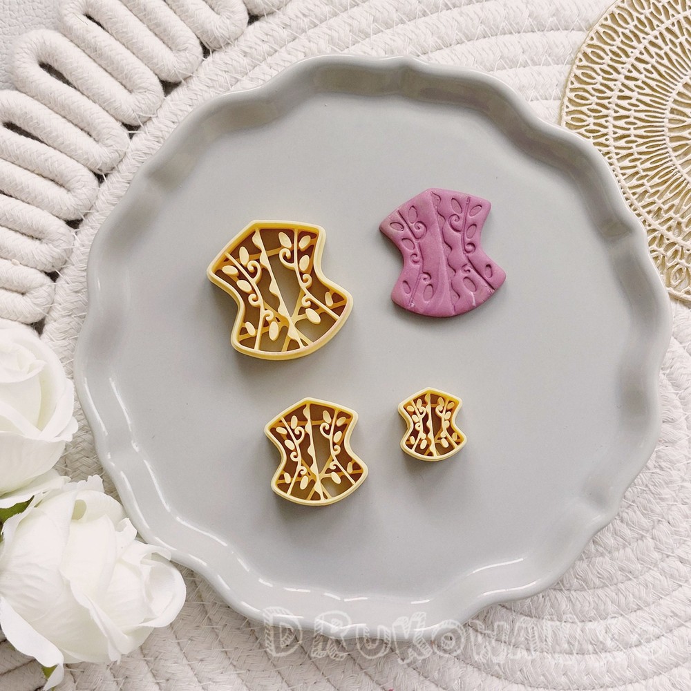 Corset Bodice Stays Lingerie Sexy 4 Polymer Clay Cutter For Earring Jewelry