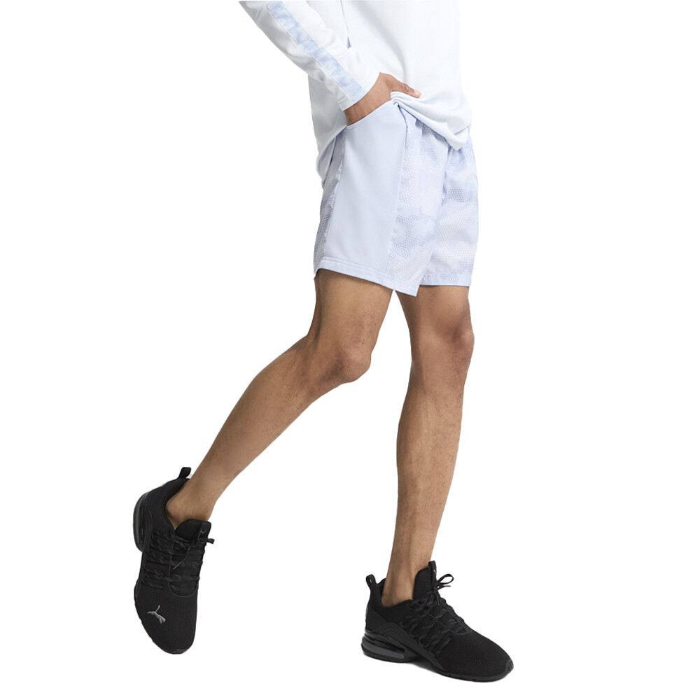 Puma Train Off Season Graphic Woven 7 Inch Shorts Mens Grey Casual Athletic Bott