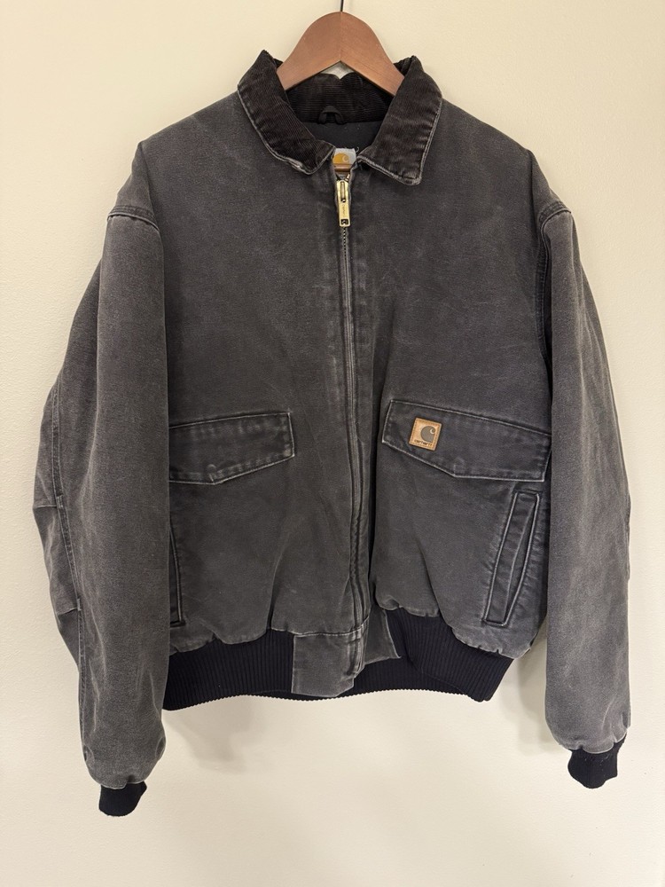 Carhartt J165 Quilted Jacket Black XL Regular Rare Vintage Workwear