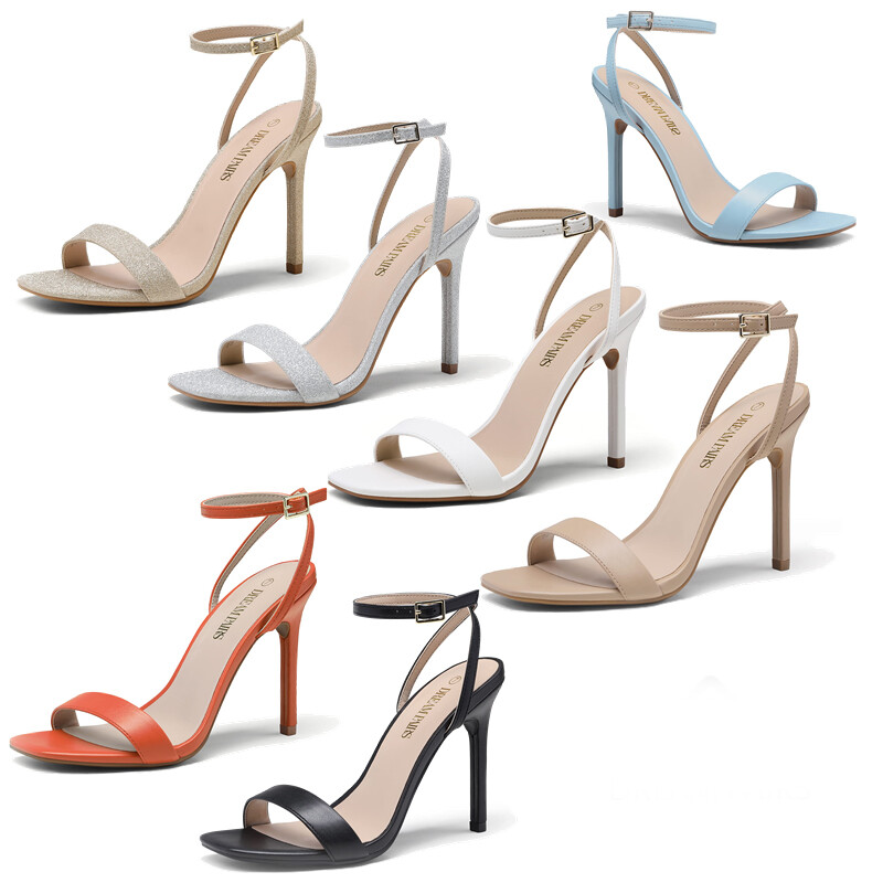 Elegant Women’s Open Toe Ankle Strap Heel Sandals for Weddings & Parties