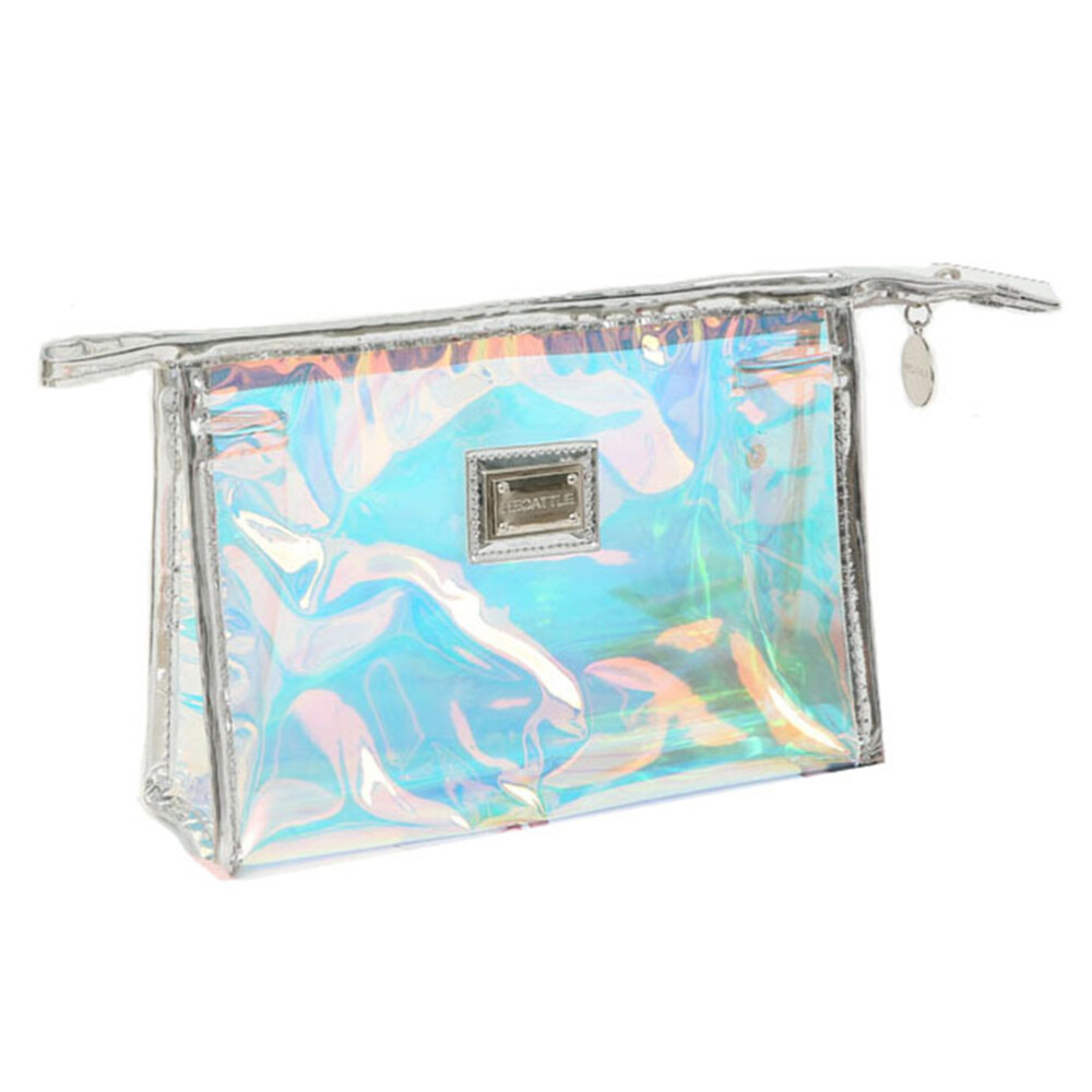 Portable Large Capacity Clear View Toiletry Bag for Cosmetics and Essentials