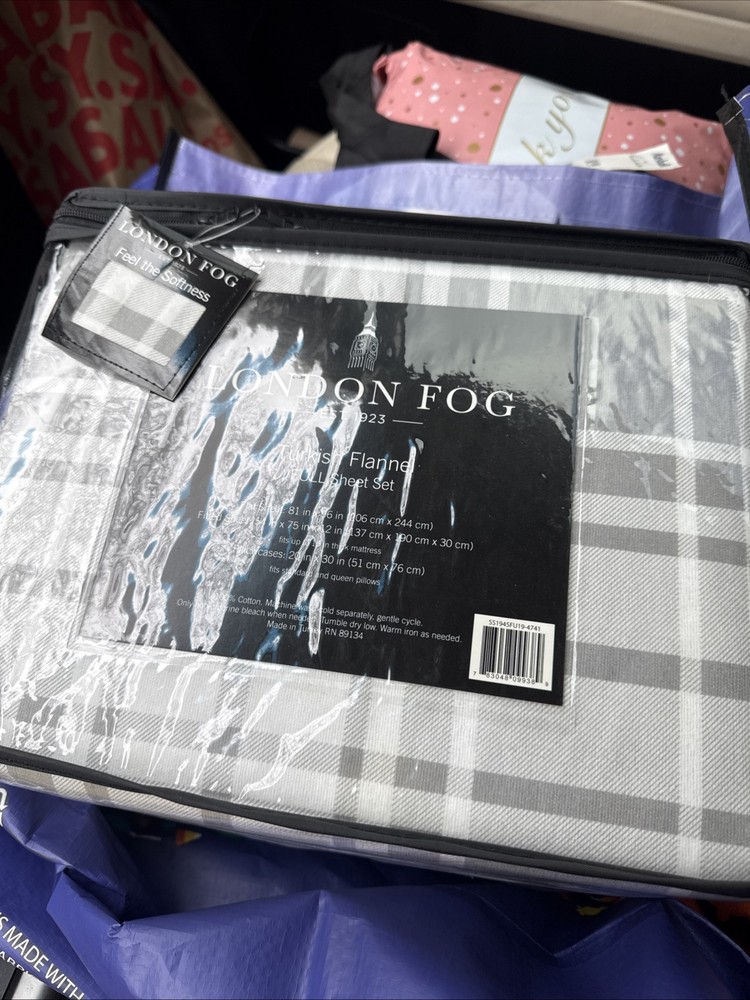 London Fog Premium Turkish Flannel Sheet Set in Full Size | Luxurious Soft Bedding