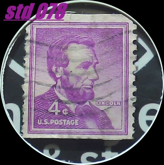 Purple 4-cent Lincoln US postage stamp
