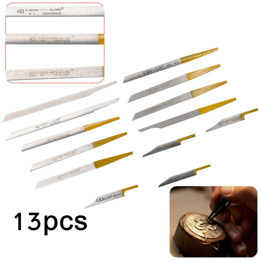 13Pcs Tungsten Steel Cutting Bits Metal Engraving Knives Carver Handheld Knife