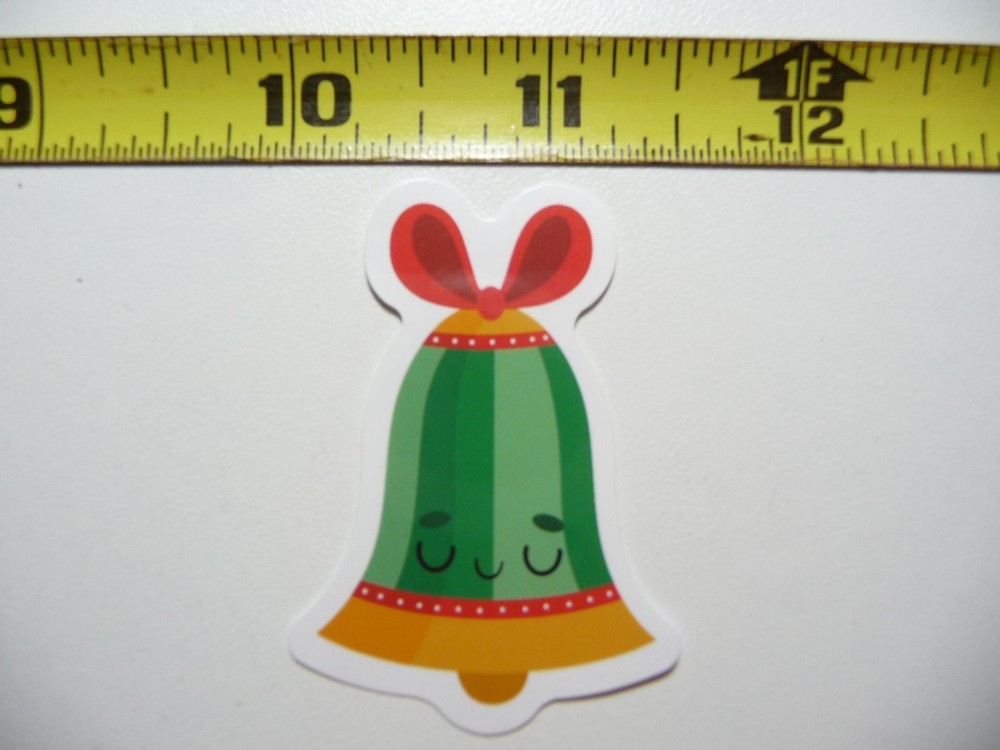 Festive Christmas Bell Sticker Decal for Winter Holidays Christian Decor