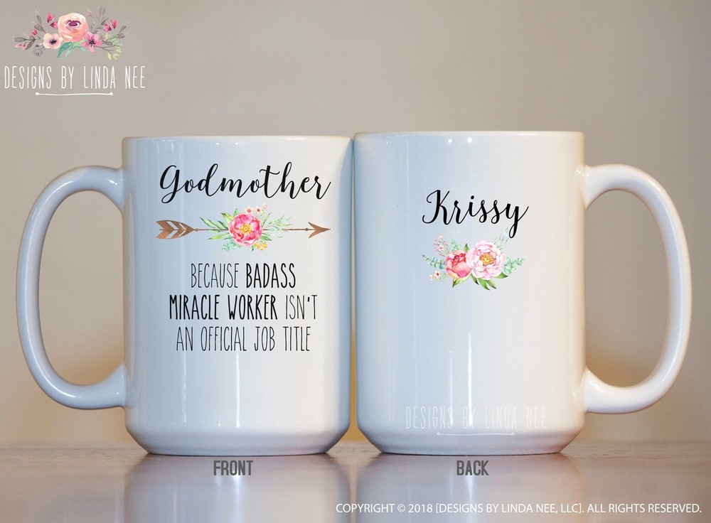 Personalized Godmother Gift Godmother Coffee Mug Custom Godmother Gift Ideas