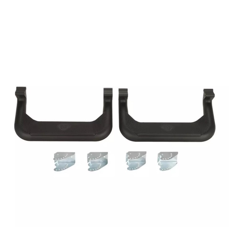 1988-1997 Chevy K1500 CARR 124031 Black Aluminum Super Hoop Step Pair