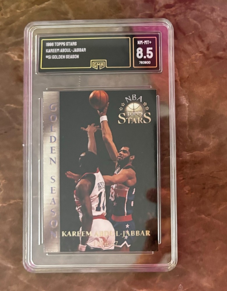 1998 TOPPS STARS KAREEM ABDUL -JABBAR #51 GOLDEN SEASON GEM MINT 8.5