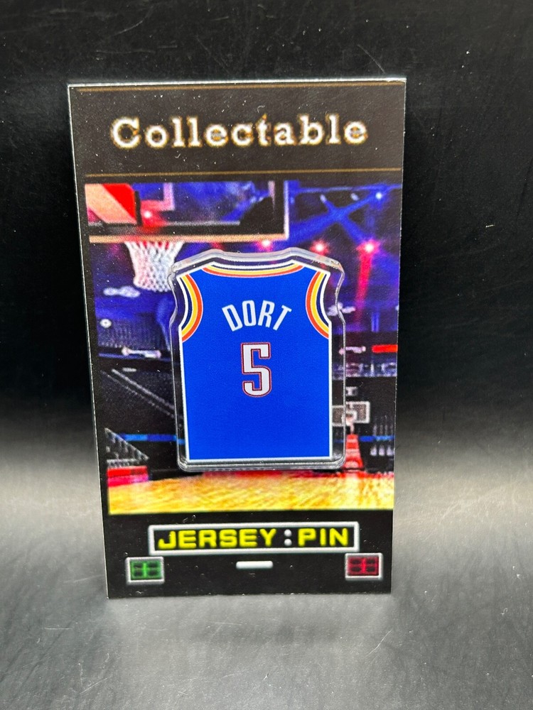 Oklahoma City Thunder Luguentz Dort Jersey Lapel Pin - Classic Collectible NBA Fan Accessory