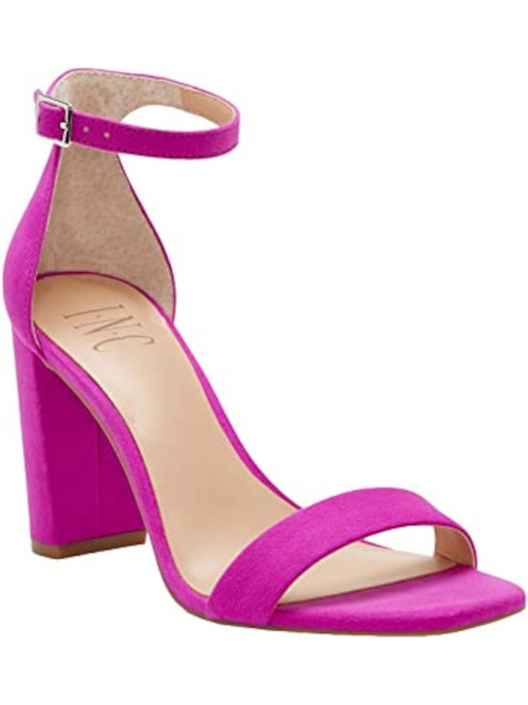 INC Women's Purple Lexini Square Toe Block Heel Sandals Size 12 M