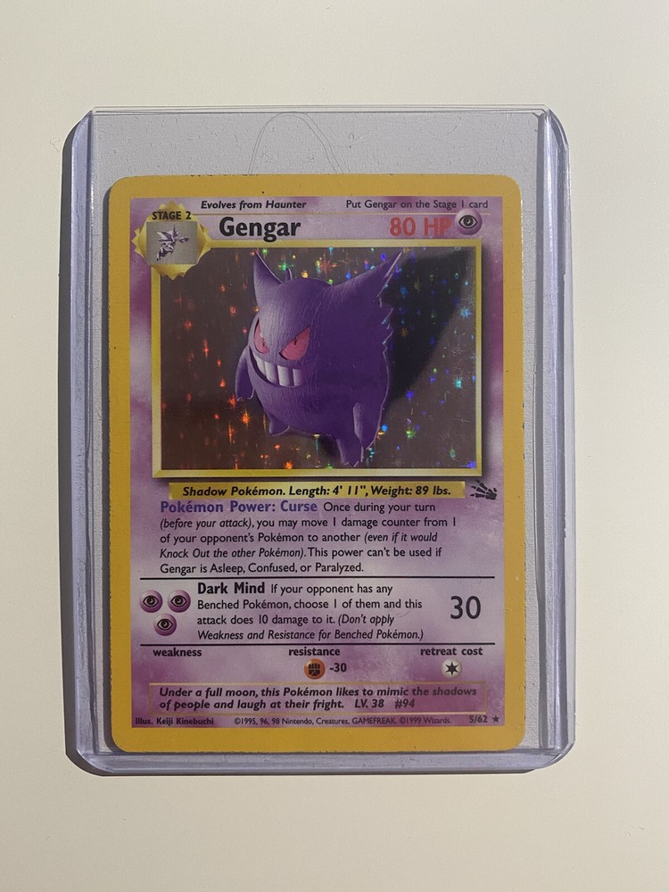 Gengar Holo Fossil 5/62 Rare Pokemon Card