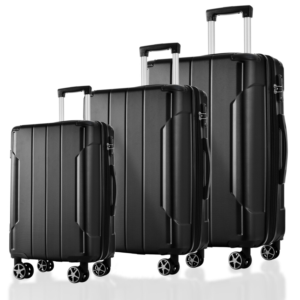 Luggage Sets 3 Piece Expandable Hard shel Double Spinner w/ TSA Lock 20/24/28in