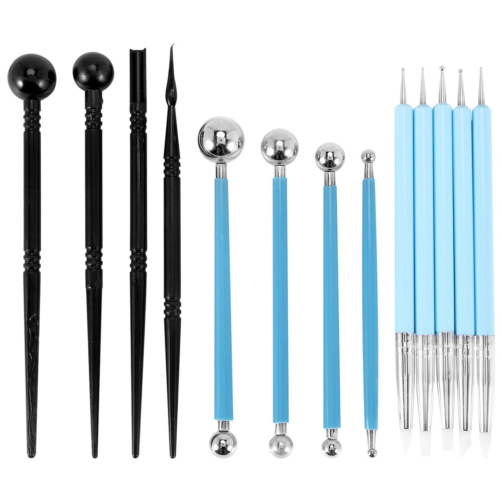13pcs Polymer Modeling Clay Sculpting Tools, Dotting Pen, Silicone Tips,6055