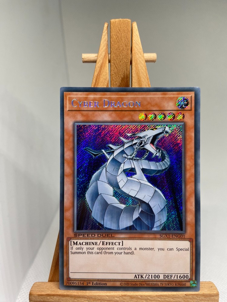 Cyber Dragon Secret Rare 1st Edition SGX1-ENG01 NM Yugioh Card-image
