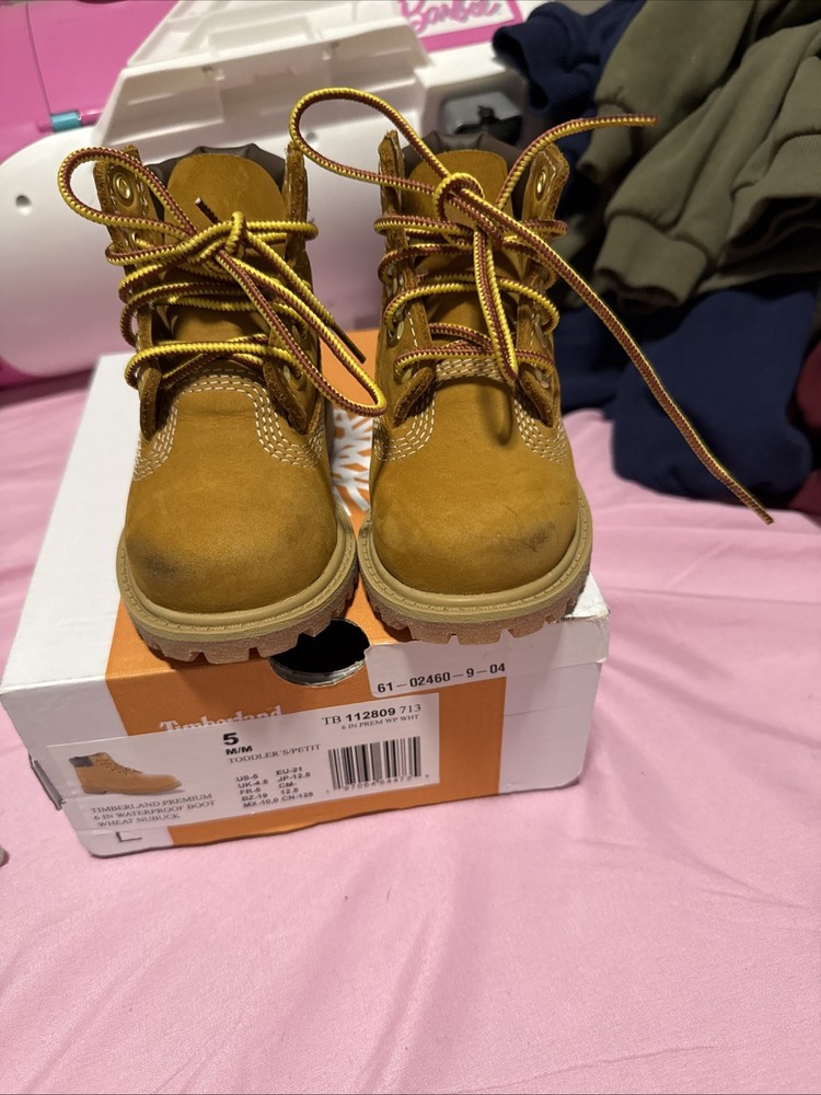 Timberland Premium Toddler Tims 11 Wheat Brown Waterproof Boots