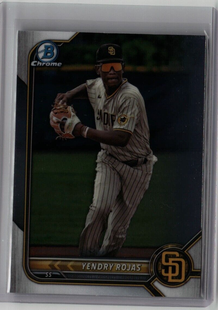 YENDRY ROJAS ROOKIE BOWMAN CHROME 2022 MLB SAN DIEGO PADRES RC BDC-2 FREE SHIP