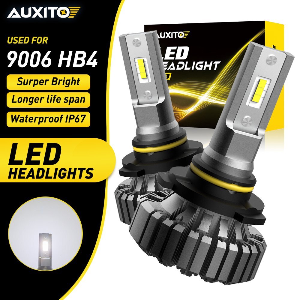 9006 LED Headlight Bulbs FANLESS KIT Low Beam for Chevy Suburban Tahoe 2000-2006
