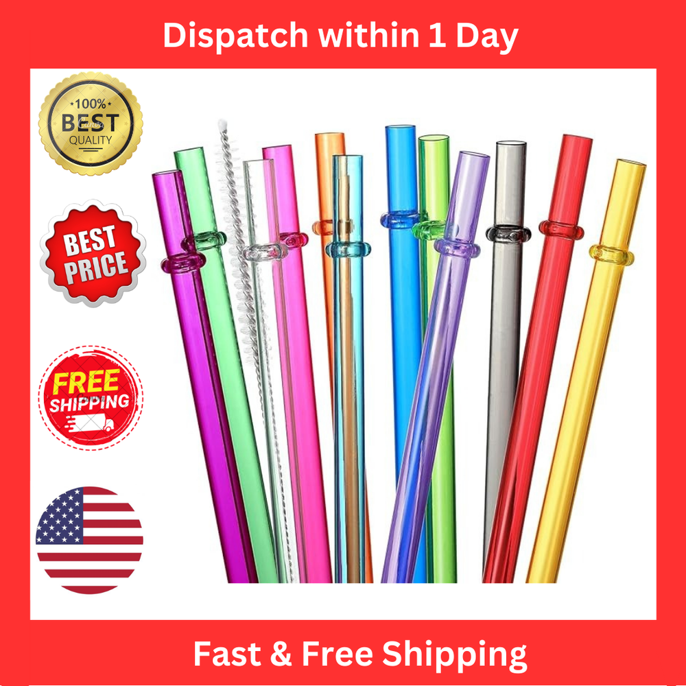 24 PCS, Reusable Straws with 4 Brushes, 10.5