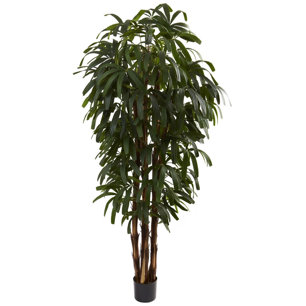 6-Foot Silk Rhapis Palm Tree for Home Decor