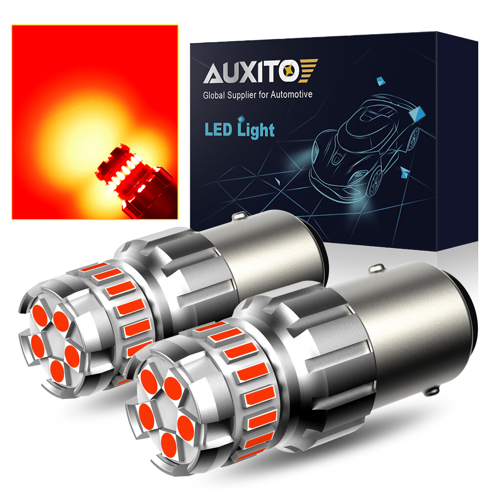 AUXITO 1157 LED Brake Stop Tail Light Bulbs Red 7528 2357 2057 Canbus Error Free