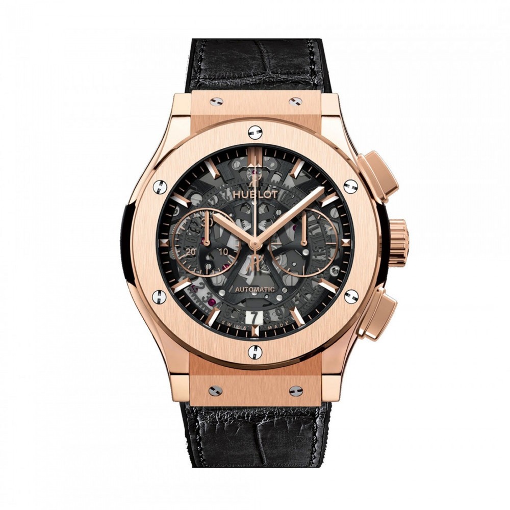 NEW Hublot Classic Fusion Chronograph Aero 18K King Gold watch 525.OX.0180.LR