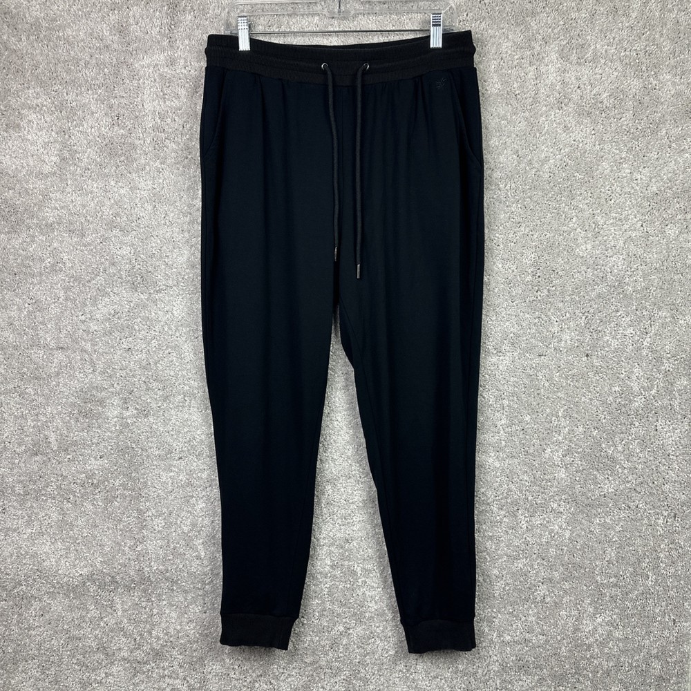 Cozy Earth Womens Bamboo Joggers - Soft Loungewear Sweatpants in Black Size Large